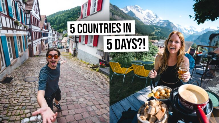 The ULTIMATE European Road Trip – 5 COUNTRIES in 120 hours! Incredible Food & Ancient Towns!