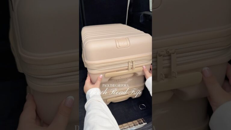 Let’s pack for a beach road trip 🐚 #roadtrip #packwithme #packingtips #amazonfinds #beis #beachlife