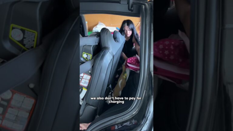 clean our tesla for a family roadtrip with 3 kids and a newborn! #roadtrip #tesla #familyroadtrip