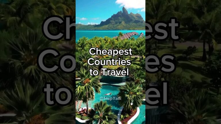 Top 10 Cheapest Countries to Travel #travel #top10destinations  #shorts